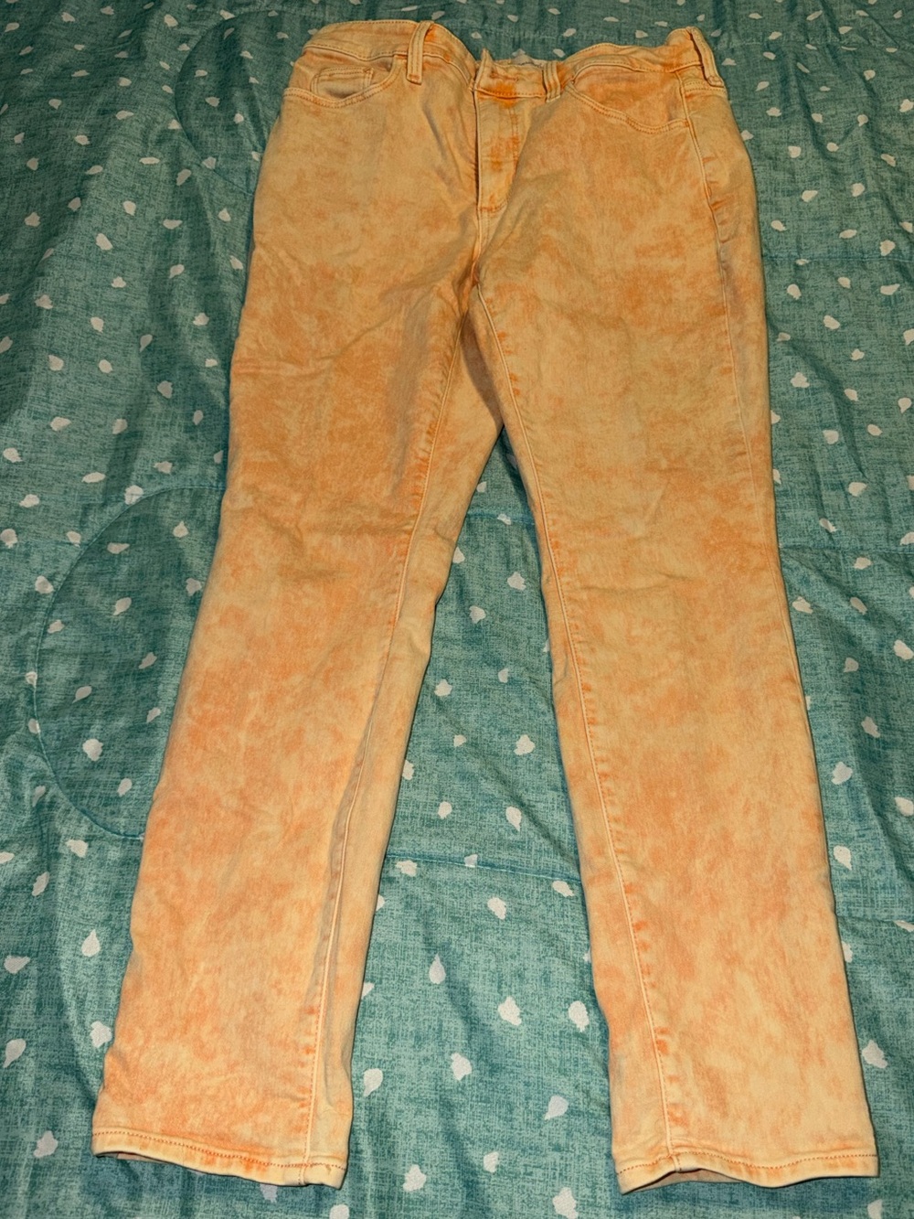 SIZE 6. Orange Washed Jeans. MUST BE BUNDLED